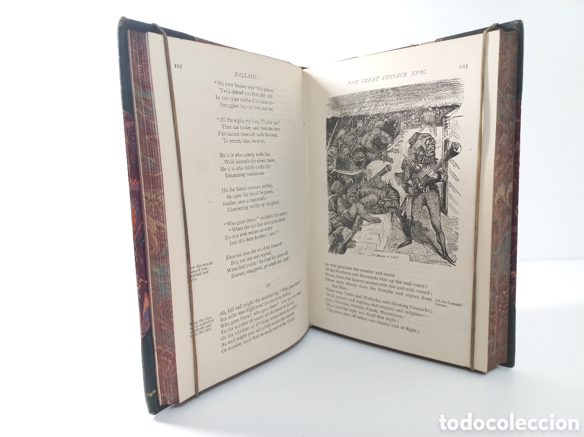 Libros antiguos: Ballads and the Rose and the Ring. Thackeray. Smith, Elder & Co, 1891. - Foto 6