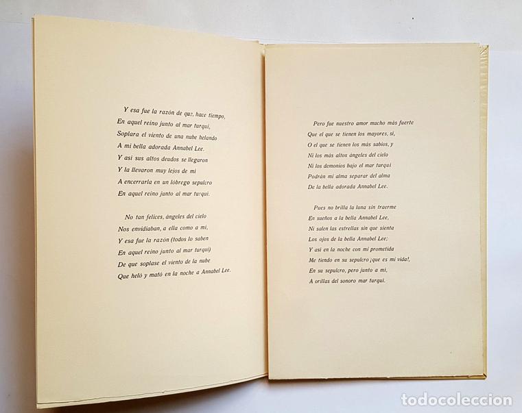 Libros antiguos: Annabel Lee, Edgar A. Poe / Raoul Veroni - Foto 7