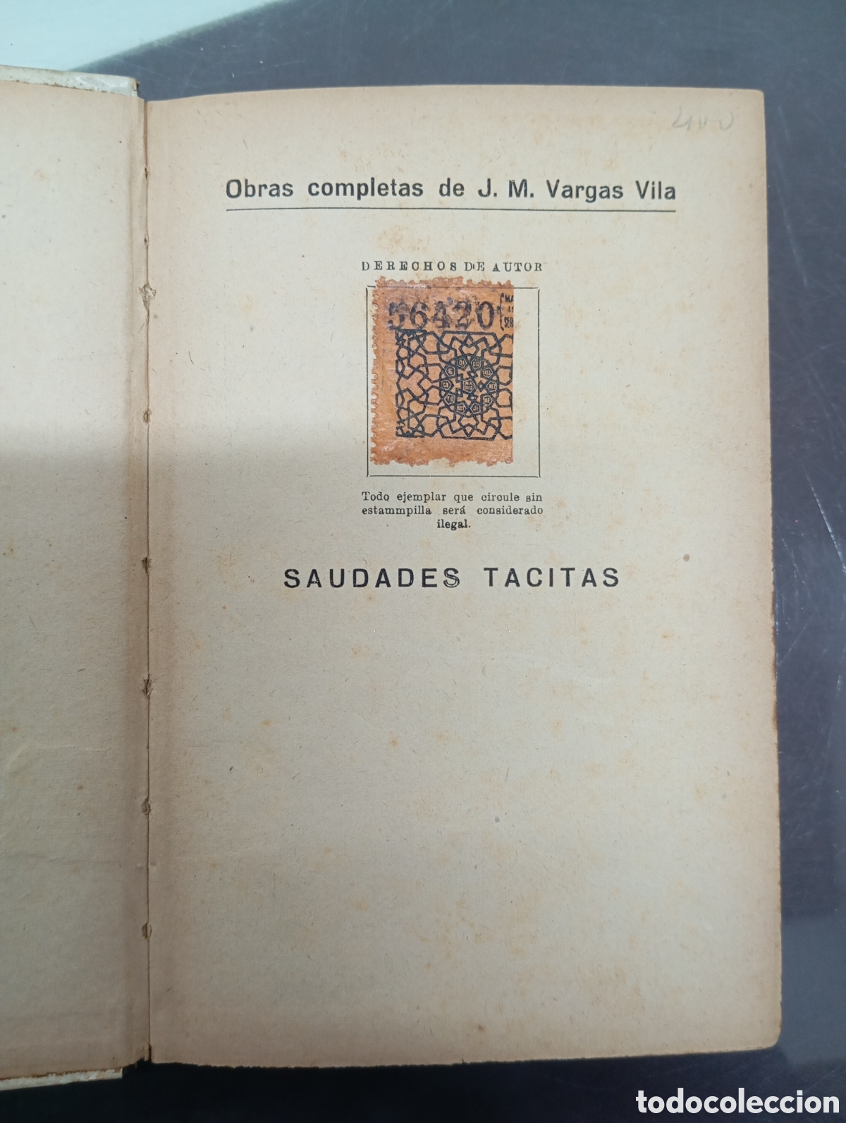 Libros antiguos: Saudades T&aacute;citas. Vargas Vila - Foto 2