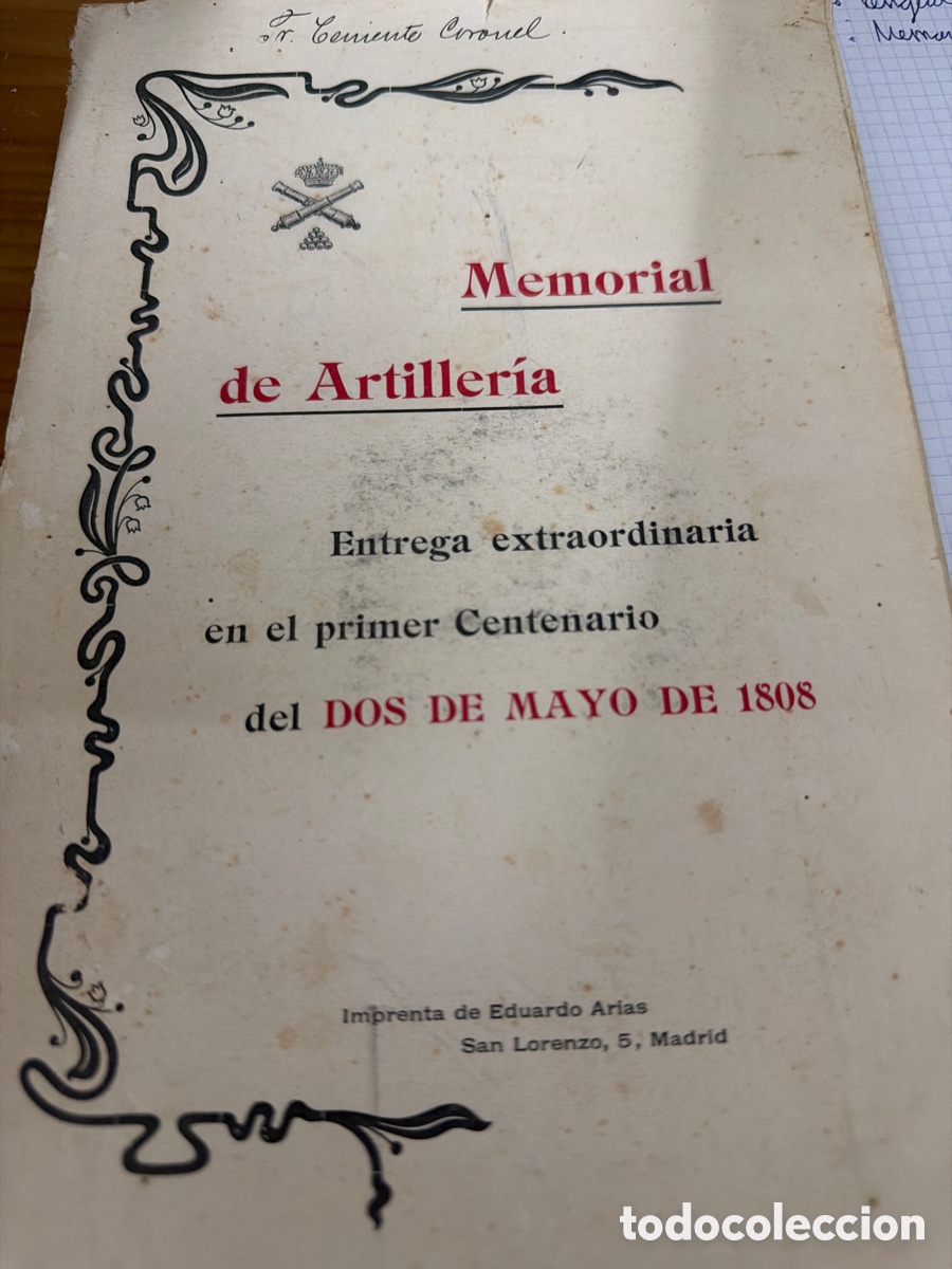 Libros antiguos: Memorial de artiller&iacute;a - Foto 1