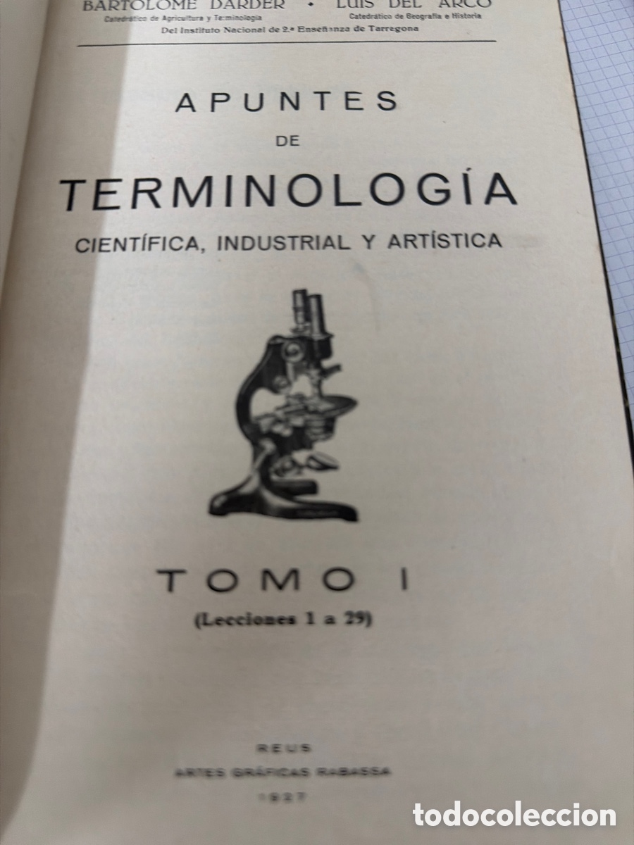 Libros antiguos: Apuntes de terminolog&iacute;a tomo 1 - Foto 1