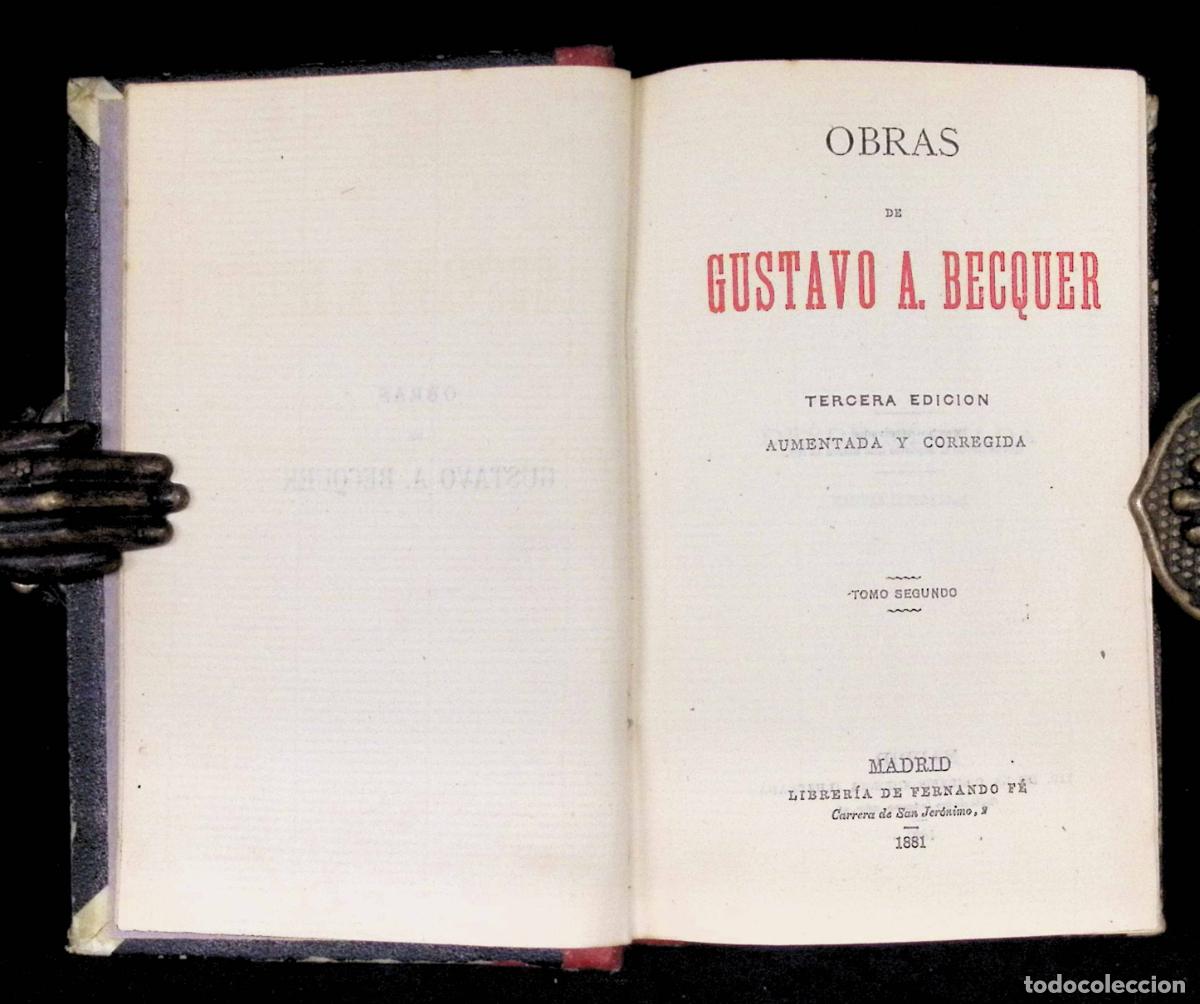 Libros antiguos: OBRAS DE... - BECQUER, Gustavo A. - Foto 4