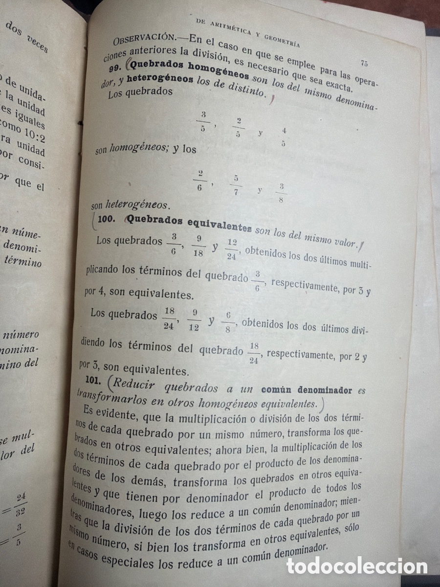 Libros antiguos: Nociones y ejercicios de aritm&eacute;tica - Foto 2