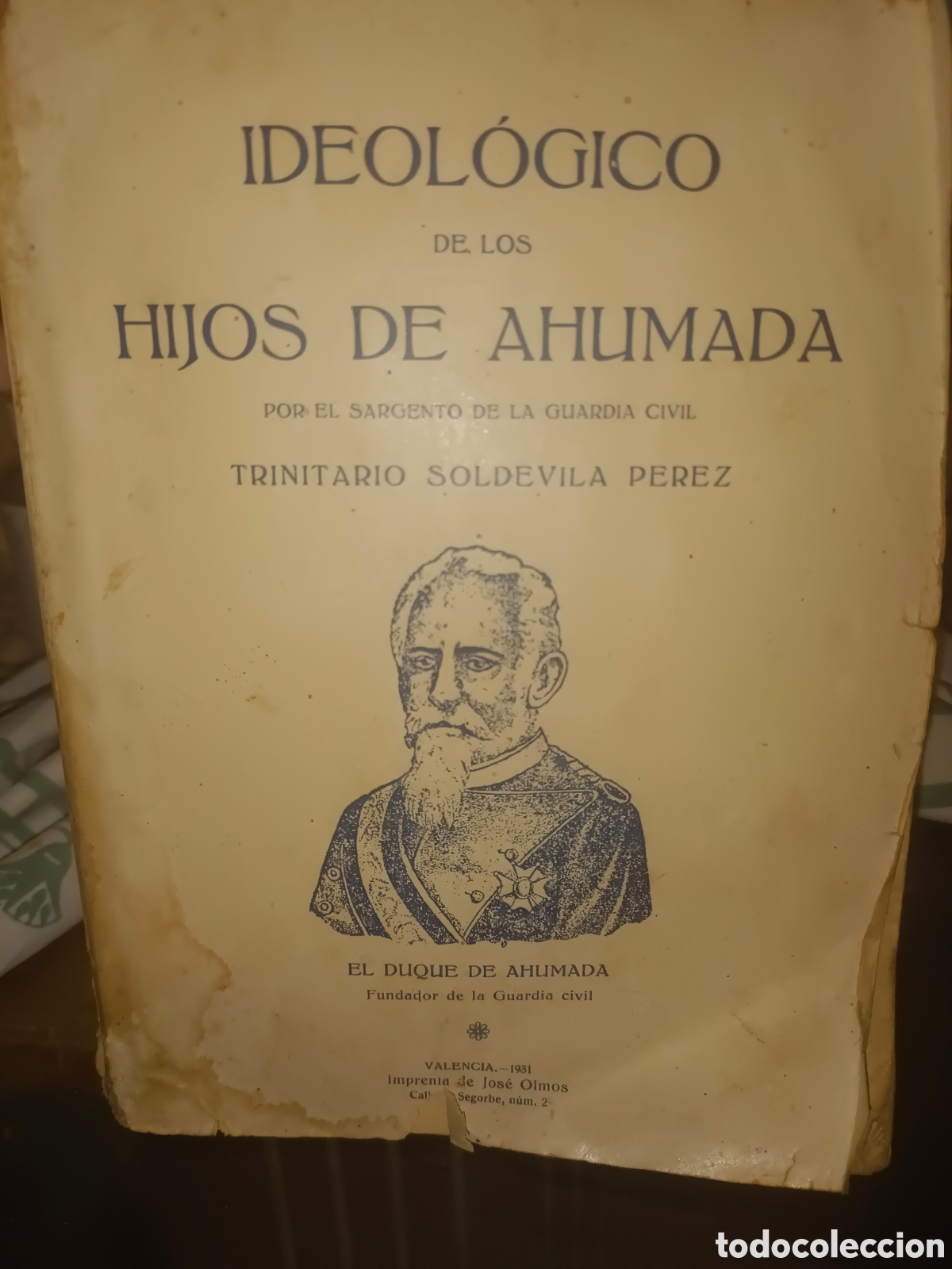 Libros antiguos: Ideol&oacute;gico de los Hijos de Ahumada - Foto 1