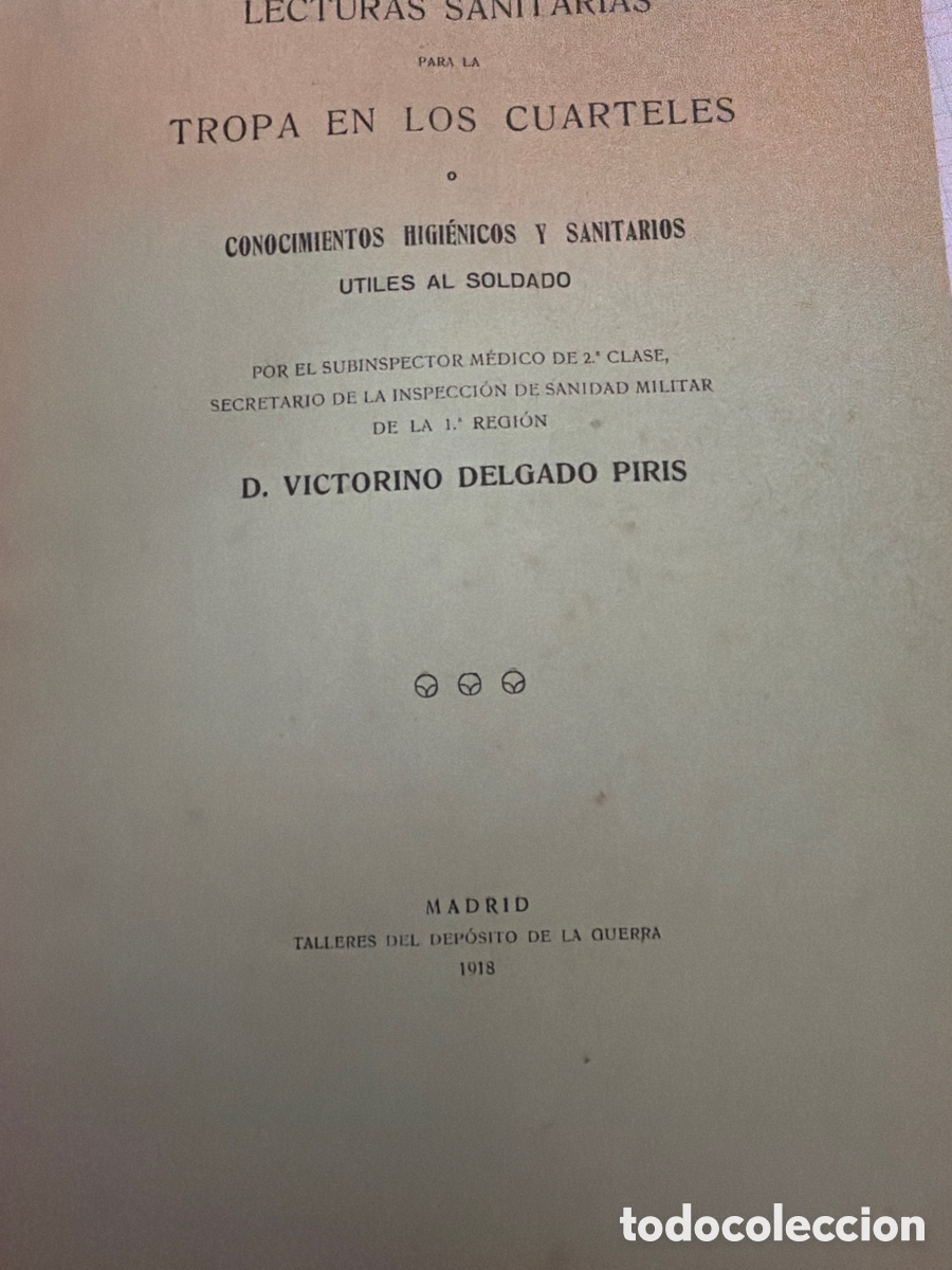 Libros antiguos: Lecturas sanitarias para la tropa en los cuarteles - Foto 1