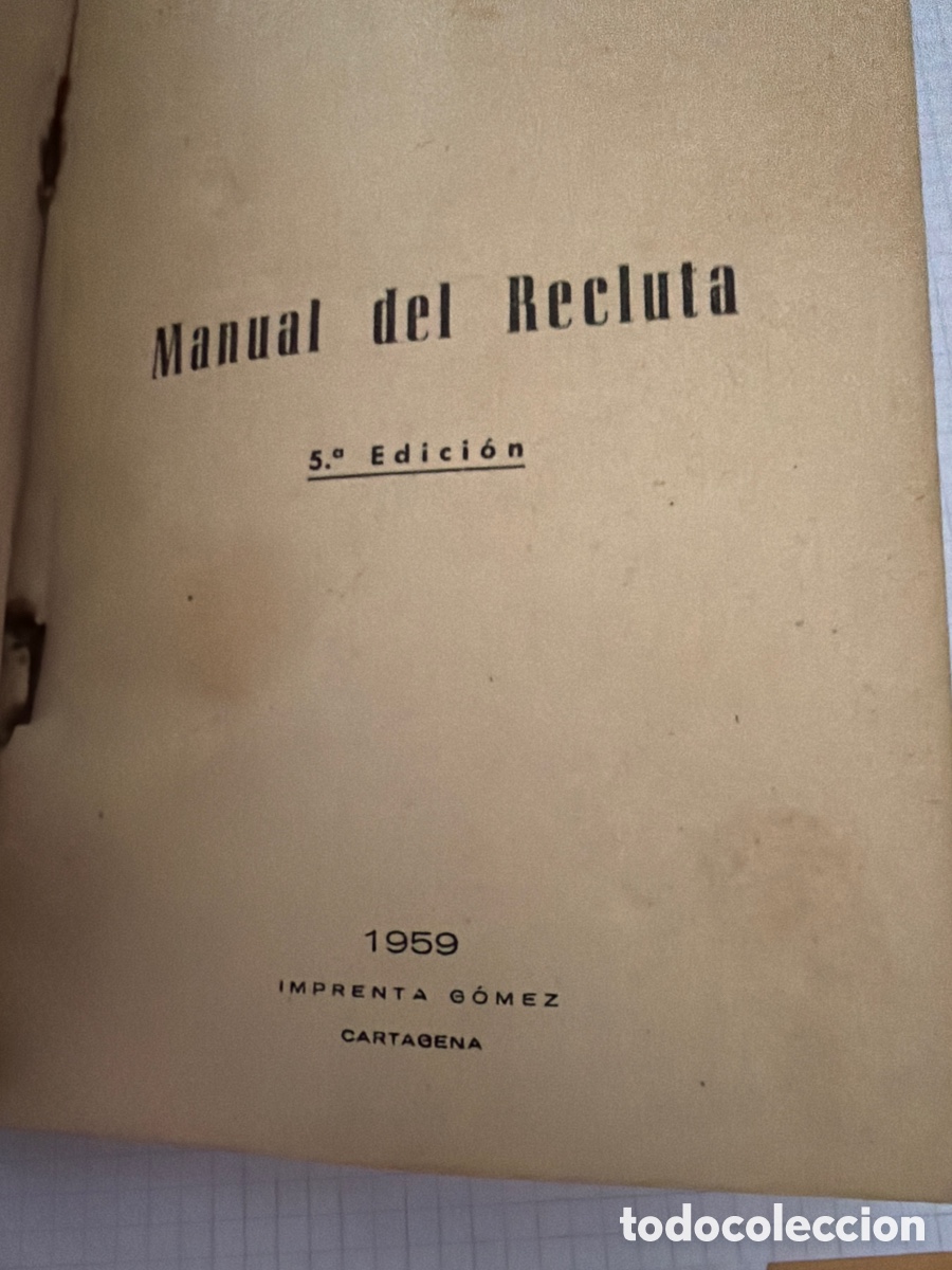 Libros antiguos: Manual del recluta antiguo - Foto 2