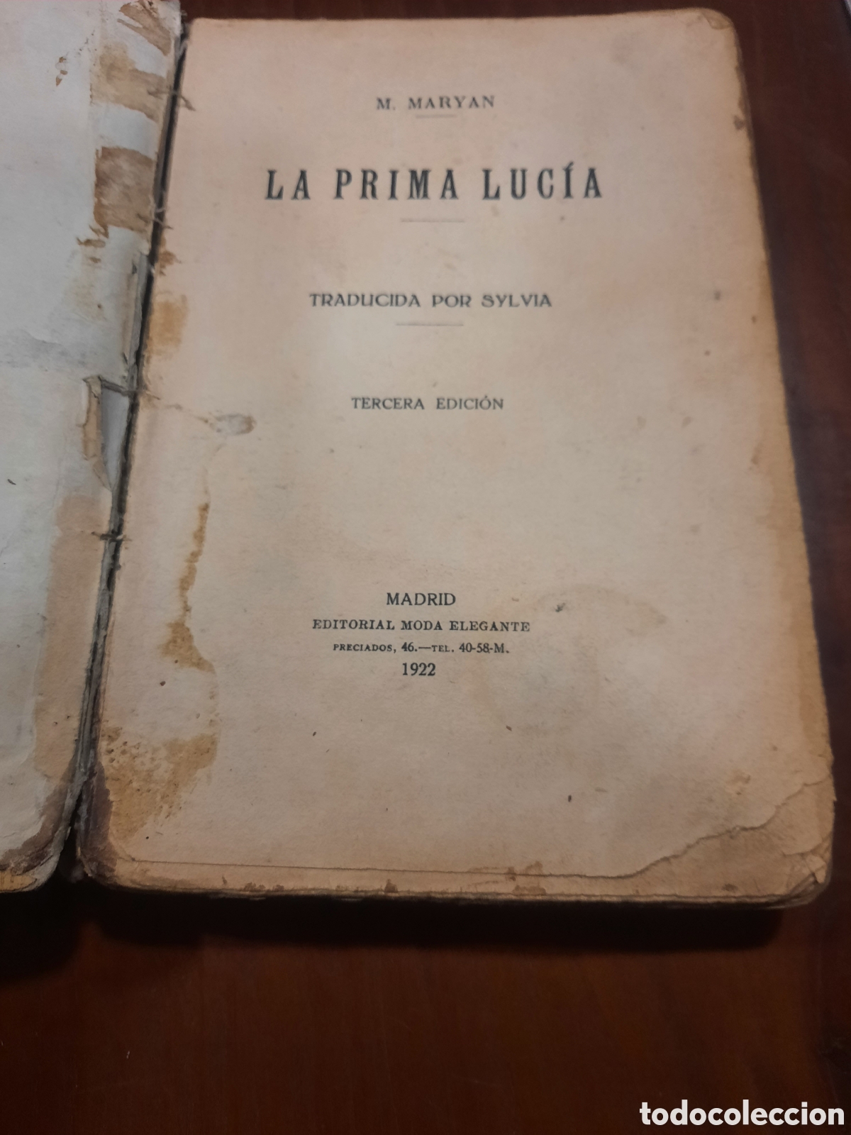Libros antiguos: LA PRIMA LUCIA, A&Ntilde;O 1922 - Foto 2