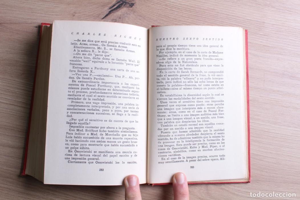 Libros antiguos: Nuestro sexto sentido Charles Richet - Foto 5