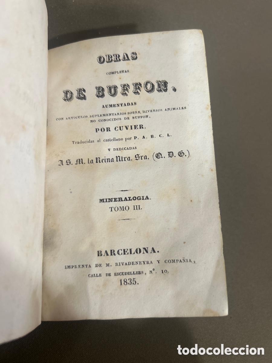 Libros antiguos: LIBRO OBRAS COMPLETAS DE BUFFON TOMO III, MINERA, 1835 - Foto 5