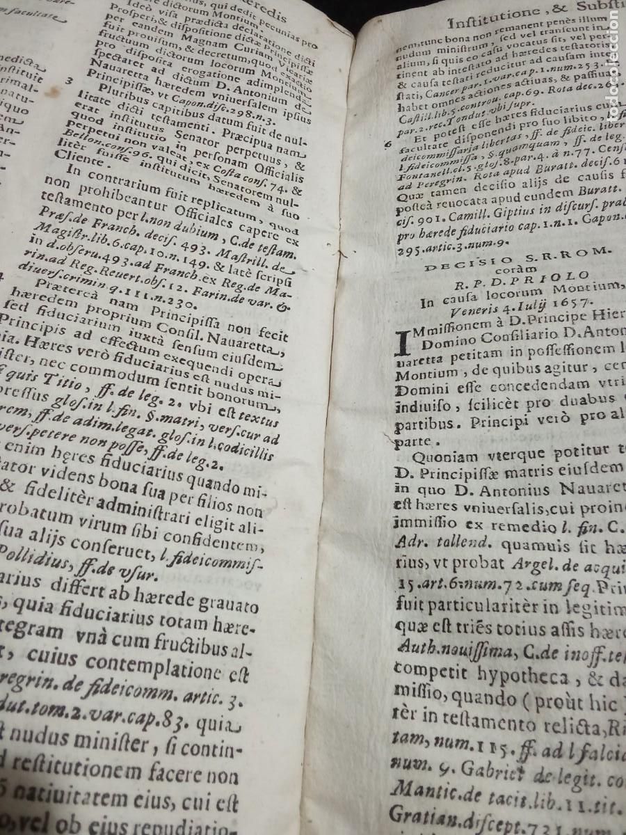 Libros antiguos: De confidentiali Haeredis Institutione .1697. - Foto 4