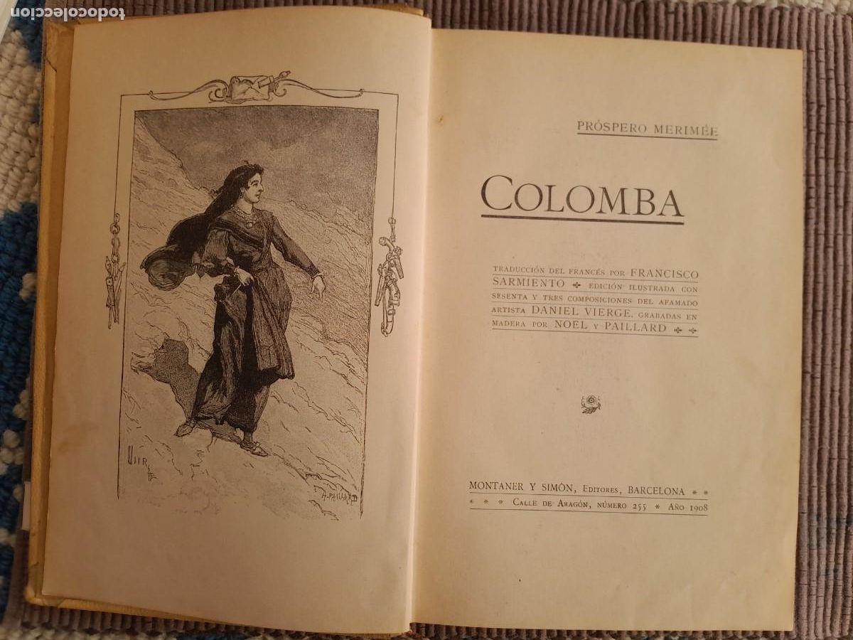Libros antiguos: COLOMBA. PROSPERO MERIMEE. MONTANER Y SIMON 1908. - Foto 6