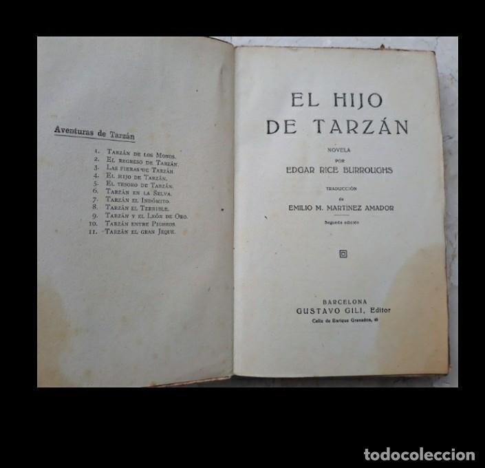 Libros antiguos: 3 libros Tarzan antiguos - Foto 8