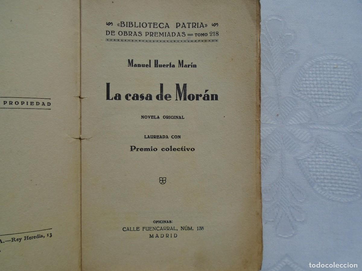 Libros antiguos: MANUEL HUERTA MAR&Iacute;N. LA CASA DE MOR&Aacute;N. - Foto 1