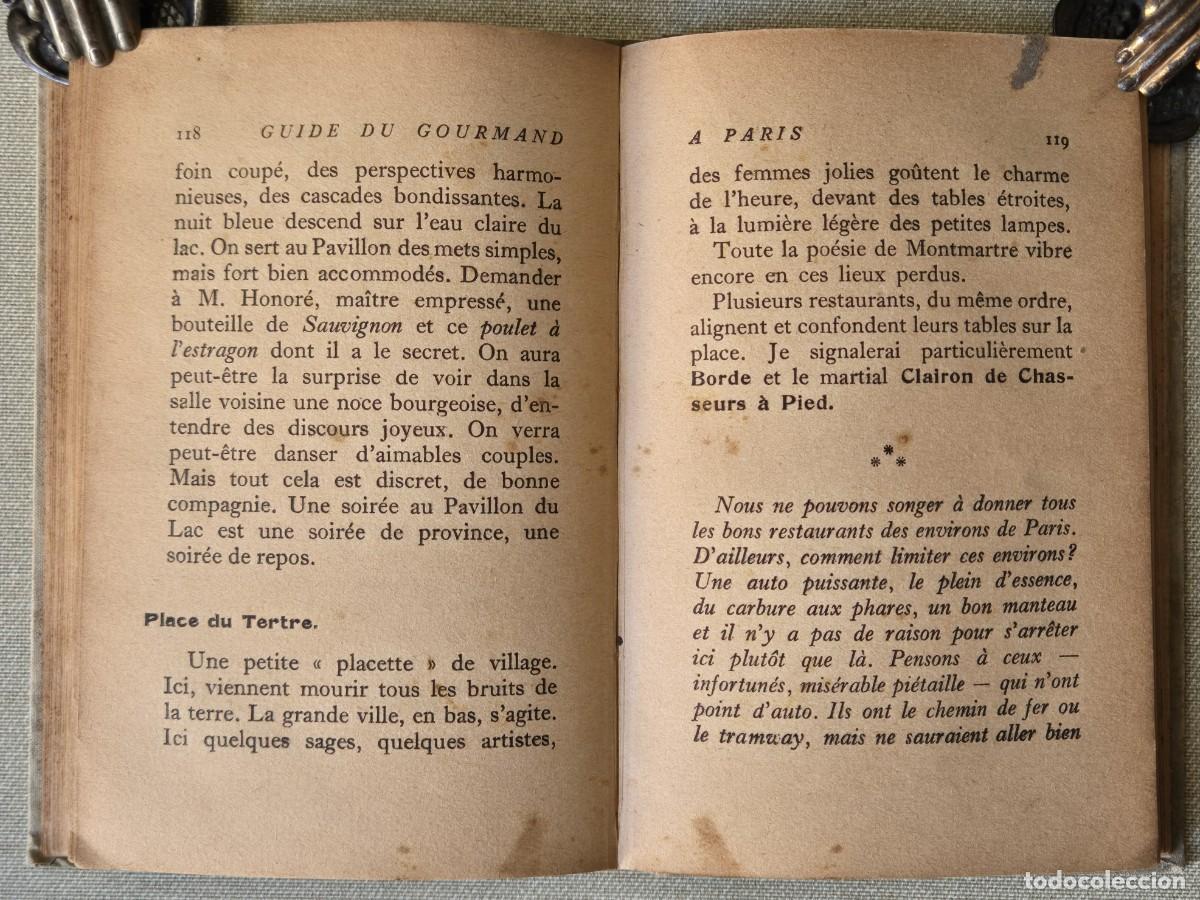 Libros antiguos: GUIDE DU GOURMAND A PARIS. ROBERT ROBERT. 1925 - Foto 7