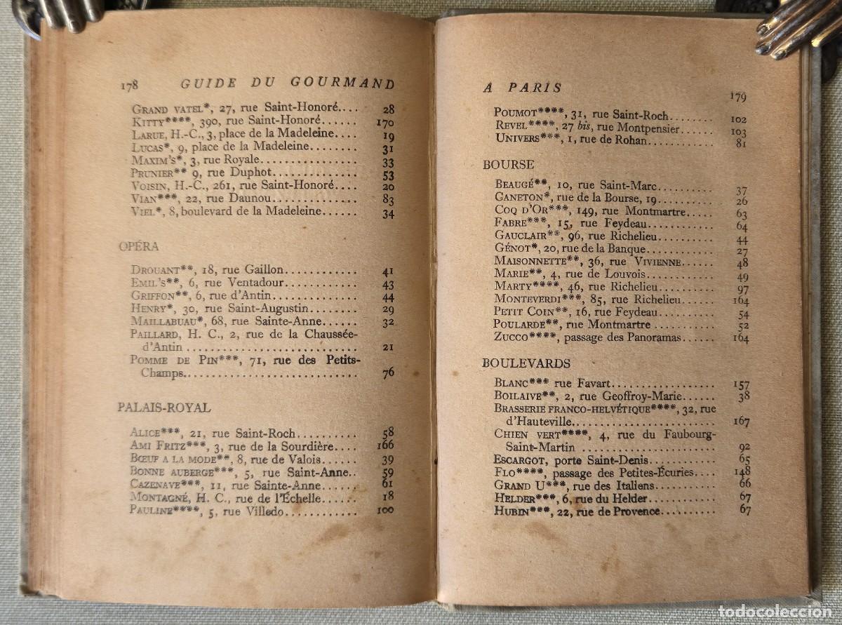 Libros antiguos: GUIDE DU GOURMAND A PARIS. ROBERT ROBERT. 1925 - Foto 8
