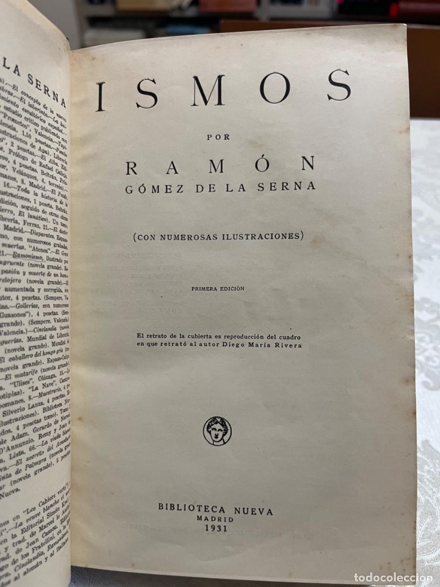 Libros antiguos: G&oacute;mez de la Serna, Ram&oacute;n.- Ismos ( Primera edici&oacute;n) - Foto 4