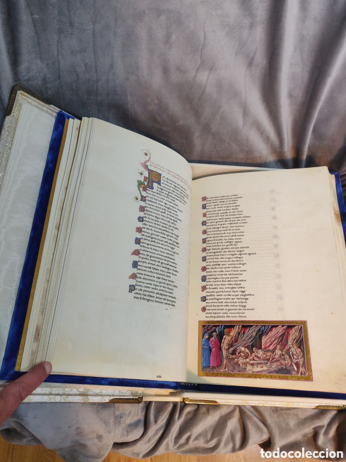 Libros antiguos: LA DIVINA COMEDIA de Alfonso V de Arag&oacute;n. - Foto 5