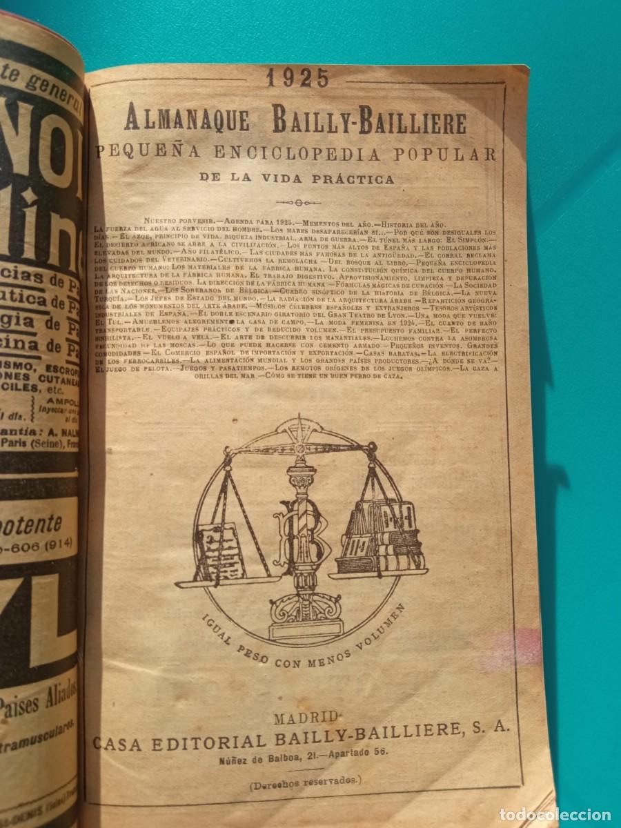 Libros antiguos: Almanaque Bailly-Baillere 1925 - Foto 4