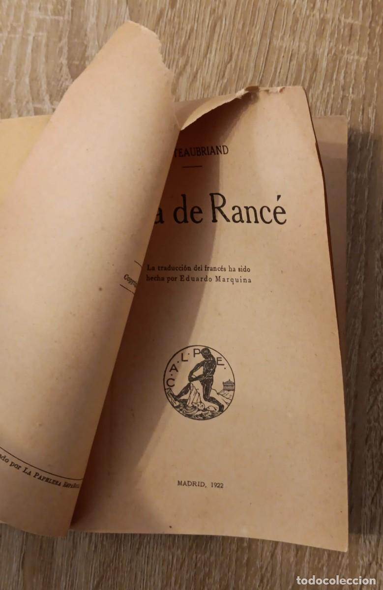 Libros antiguos: VIDA DE RANCE CHATEAUBRIAND COLECCION UNIVERSAL - Foto 3