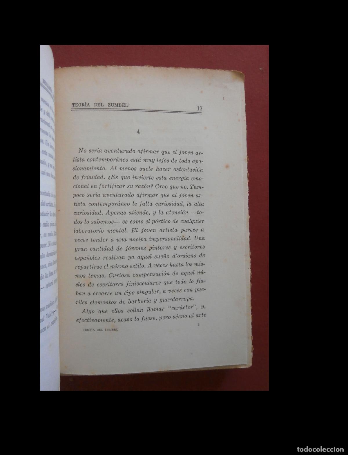 Libros antiguos: Teor&iacute;a del Zumbel. Novela. Benjam&iacute;n Jarn&eacute;s. - Foto 2