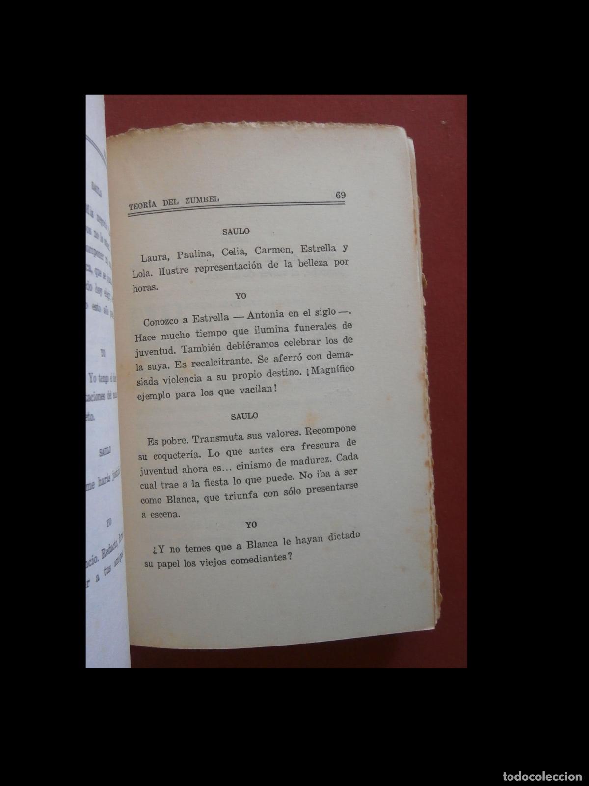 Libros antiguos: Teor&iacute;a del Zumbel. Novela. Benjam&iacute;n Jarn&eacute;s. - Foto 4