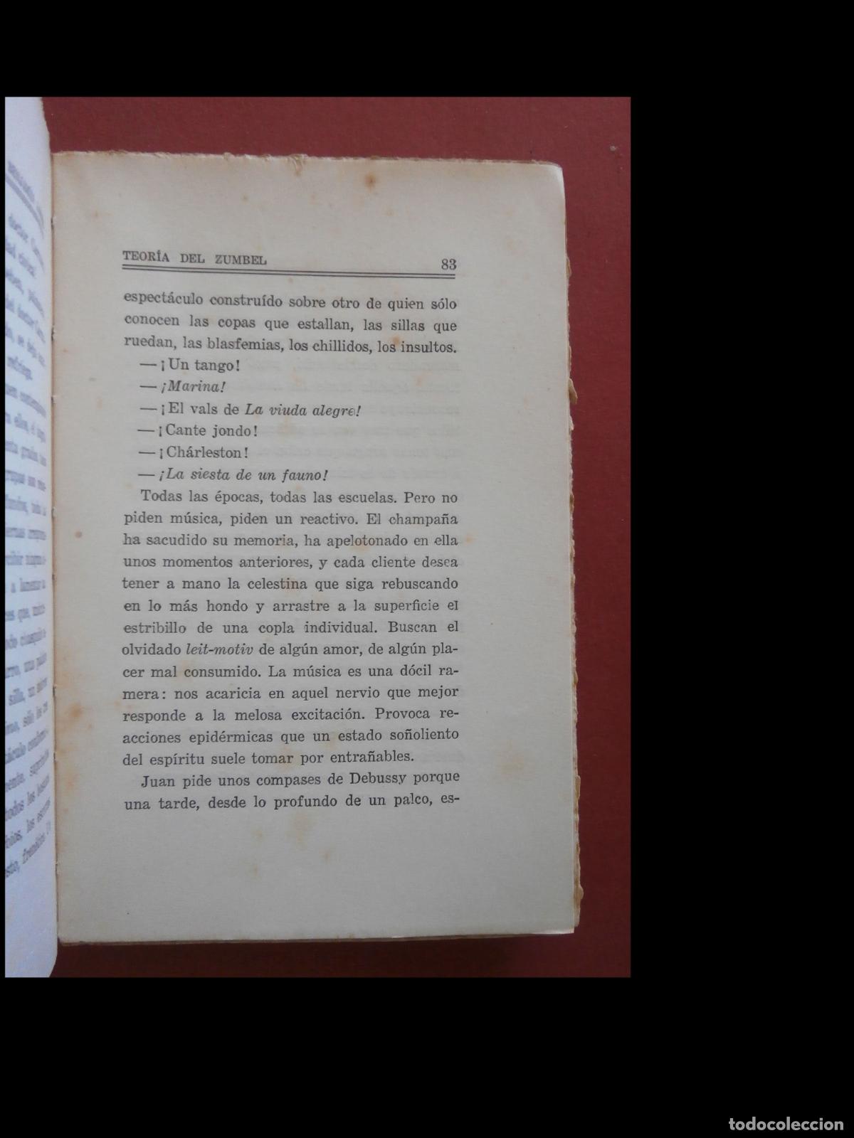 Libros antiguos: Teor&iacute;a del Zumbel. Novela. Benjam&iacute;n Jarn&eacute;s. - Foto 5