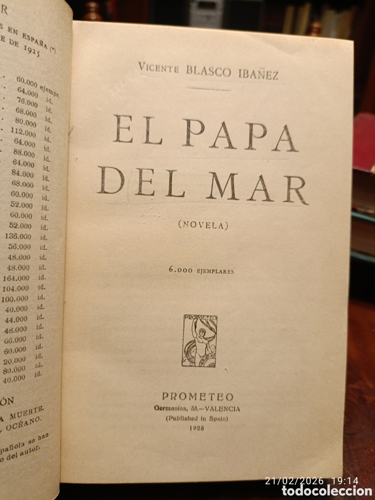 Libros antiguos: El pap&aacute; del mar. Blasco Ib&aacute;&ntilde;ez. 1925 - Foto 5