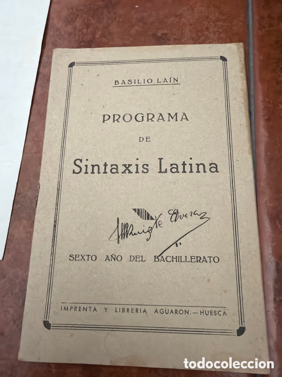 Libros antiguos: Basilio la&iacute;n programa de sintaxis latina - Foto 1