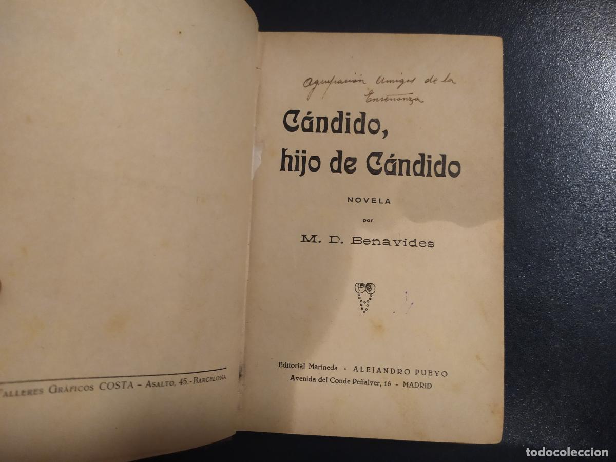 Libros antiguos: CANDIDO HIJO DE CANDIDO MANUEL DE BENAVIDES - Foto 1