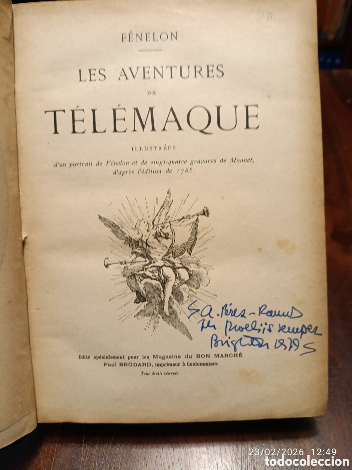 Libros antiguos: Les aventures de Telemaque. Fenelon. Franc&eacute;s - Foto 6