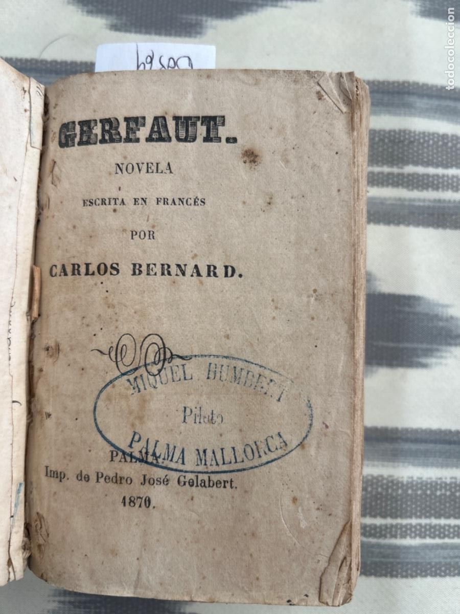 Libros antiguos: GERFAUT, CARLOS BERNARD, 1870 - Foto 1