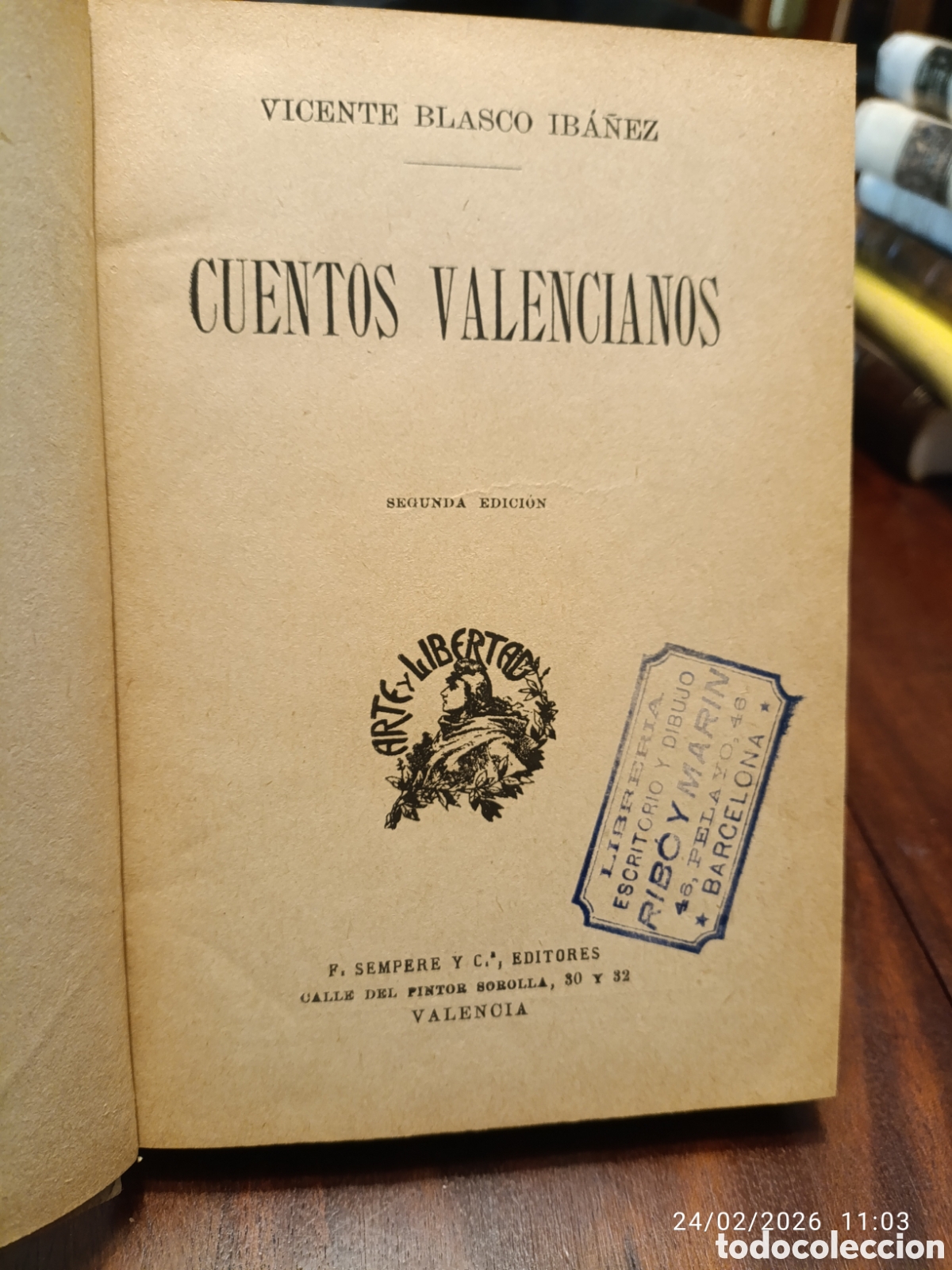 Libros antiguos: Cuentos valencianos. Vicente Blasco Ib&aacute;&ntilde;ez - Foto 1