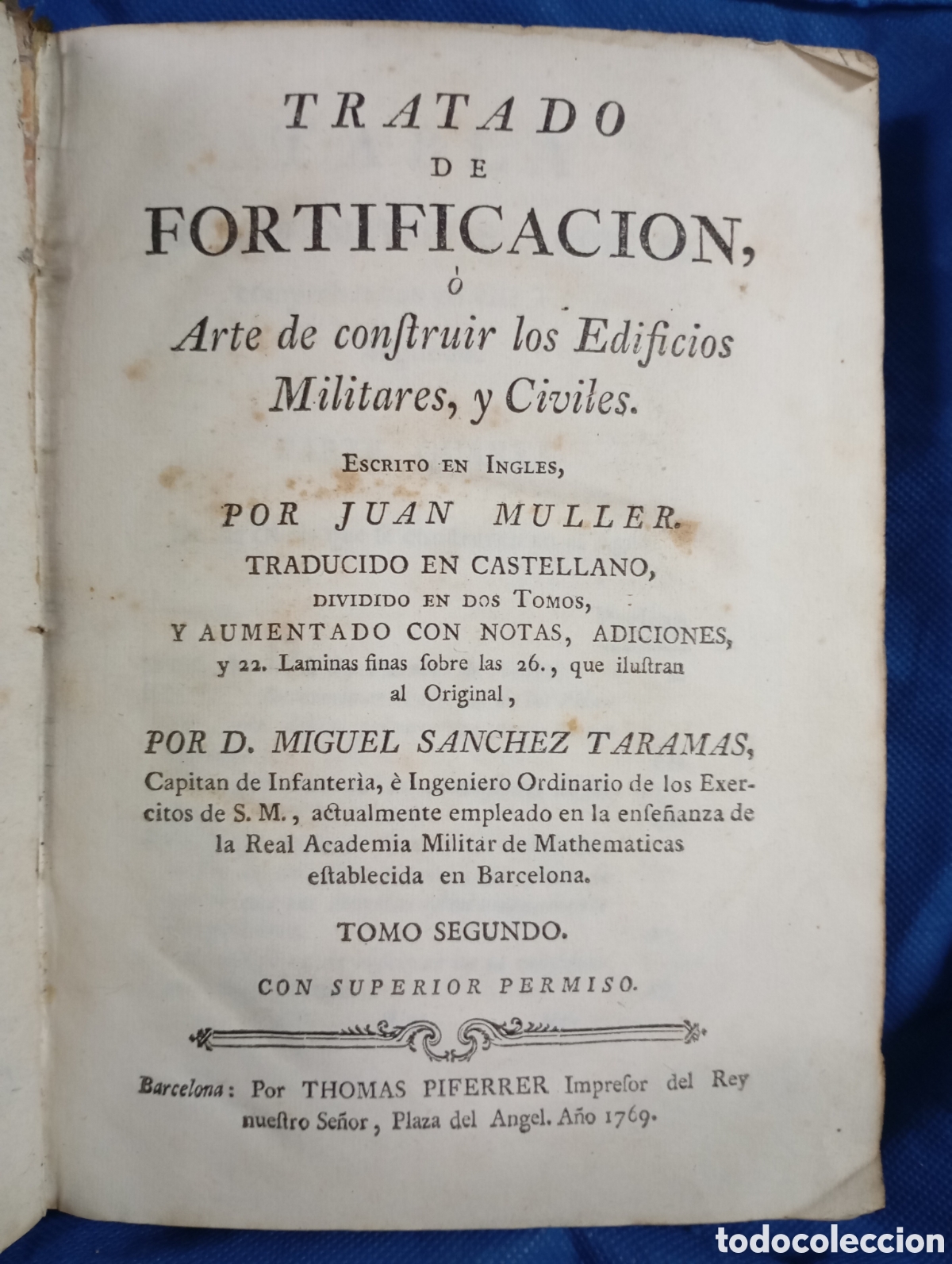 Libros antiguos: Tratado de fortificaci&oacute;n, tomo 2 - Foto 1