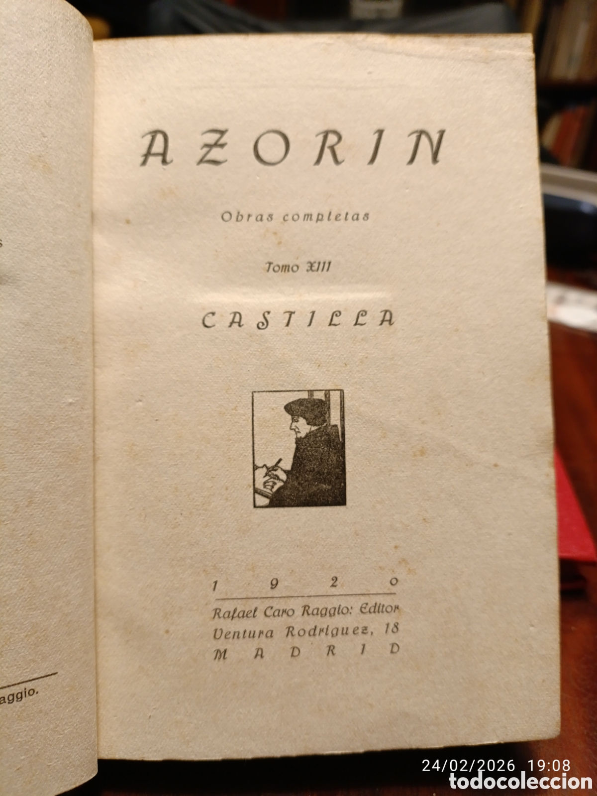Libros antiguos: Azor&iacute;n. Castilla. 1920 - Foto 1