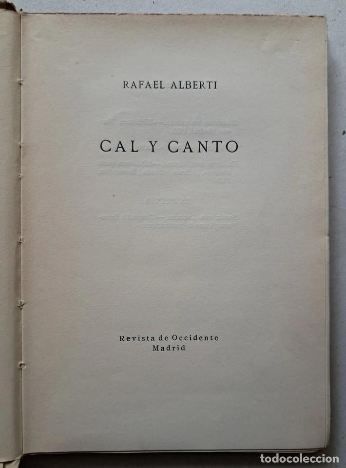 Libros antiguos: Alberti, Rafael - Cal y Canto - Primera Edici&oacute;n - (1929) - Foto 2