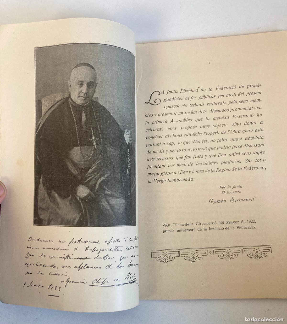 Libros antiguos: FEDERACI&Oacute; DE PROPAGANDESTES CAT&Oacute;LICHS. VICH 1922 - Foto 3