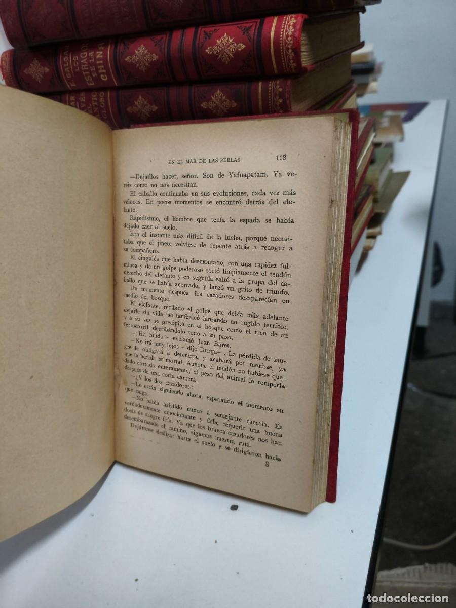 Libros antiguos: En el mar de las perlas - Emilio Salgari. Maucci - Foto 3