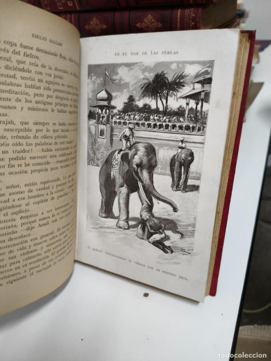 Libros antiguos: En el mar de las perlas - Emilio Salgari. Maucci - Foto 4