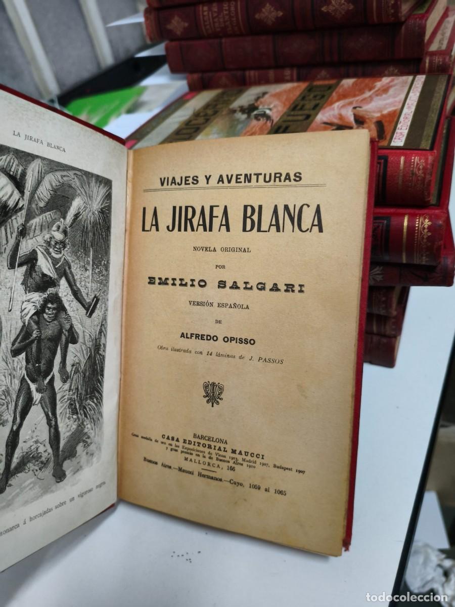 Libros antiguos: La jirafa blanca.- Salgari, Emilio. Maucci. - Foto 2