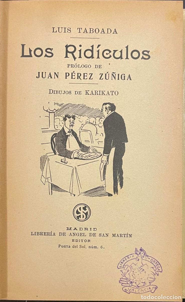 Libros antiguos: Luis Taboada . Los Rid&iacute;culos - Foto 2