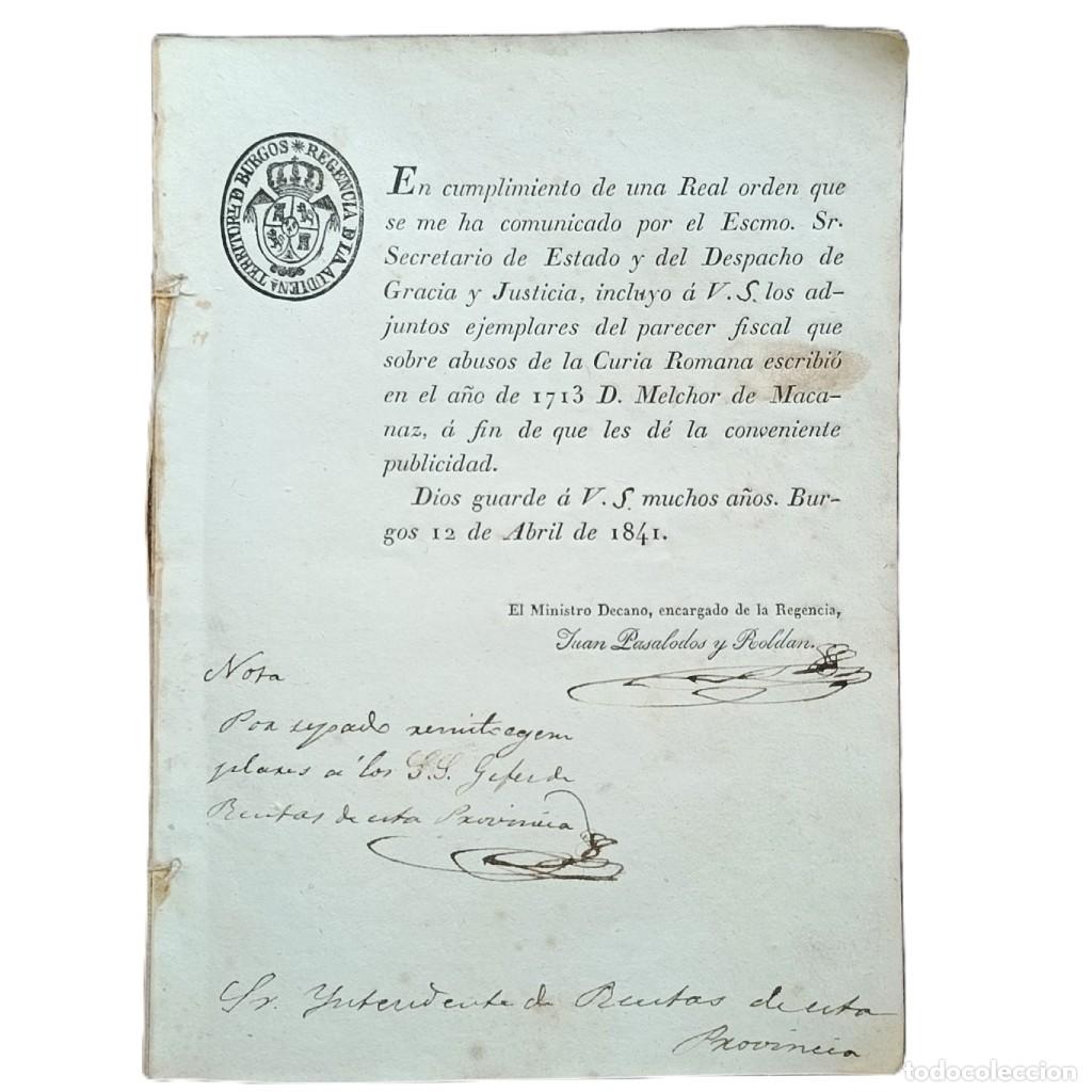 Libros antiguos: Pedimento del Fiscal General Don Melchor de Macanaz - Foto 1