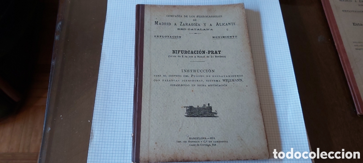 Libros antiguos: FERROCARRILES BIFURCACION-PRAT 1918 - Foto 1
