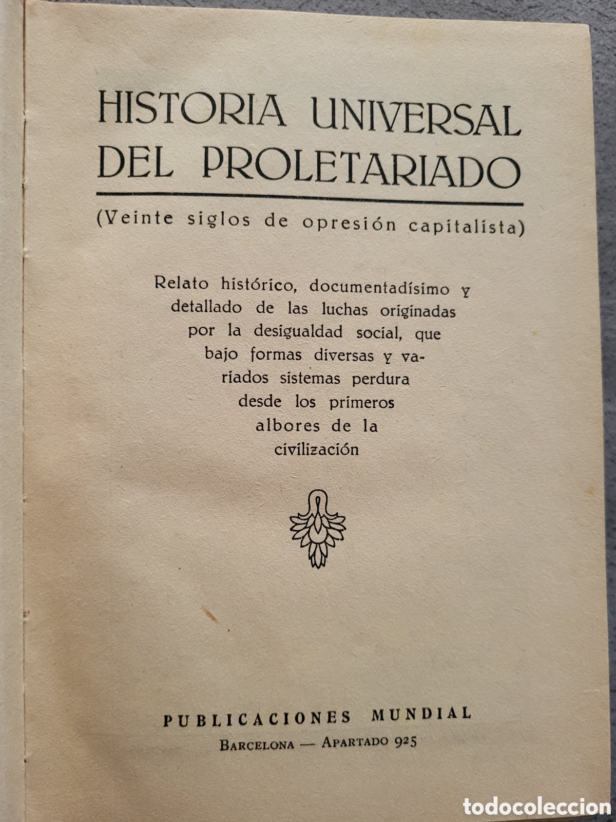 Libros antiguos: Historia Universal del proletariado - Foto 3