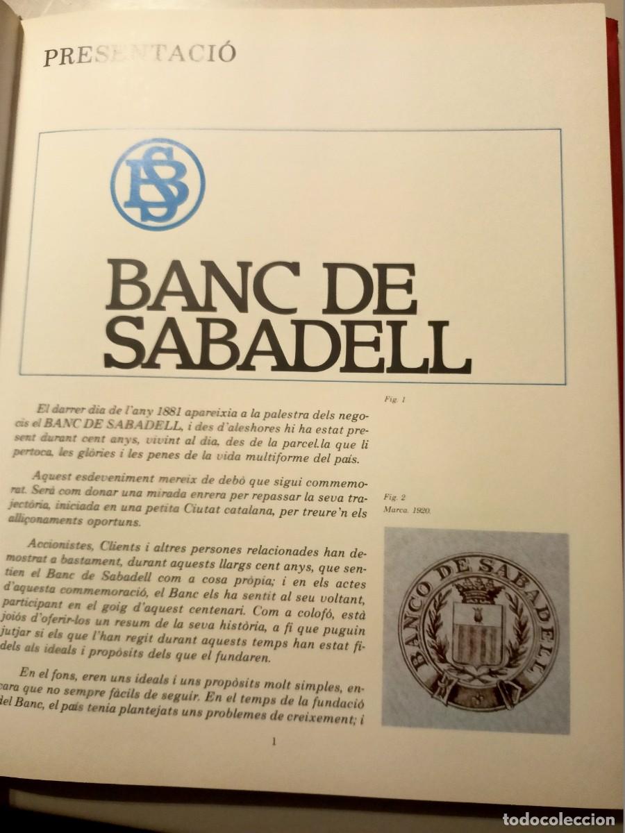 Libros antiguos: Banc de Sabadell Cent anys dhist&ograve;ria - Foto 4