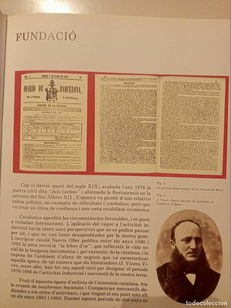 Libros antiguos: Banc de Sabadell Cent anys dhist&ograve;ria - Foto 6