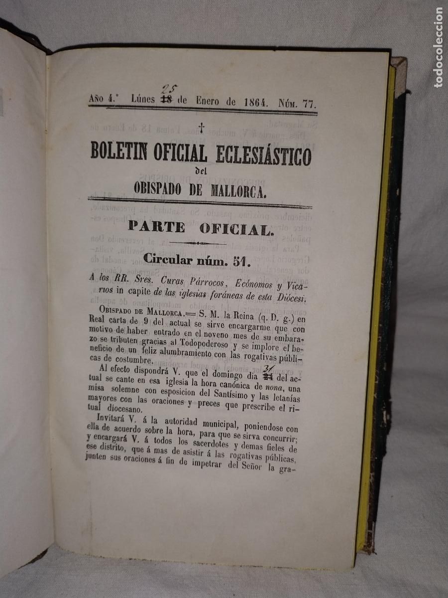 Libros antiguos: BOLETIN DEL OBISPADO DE MALLORCA - A&Ntilde;O 1864. - Foto 3