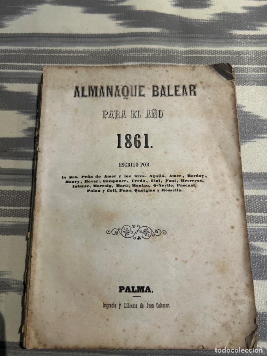 Libros antiguos: ALMANAQUE BALEAR PARA EL A&Ntilde;O 1861 - Foto 1