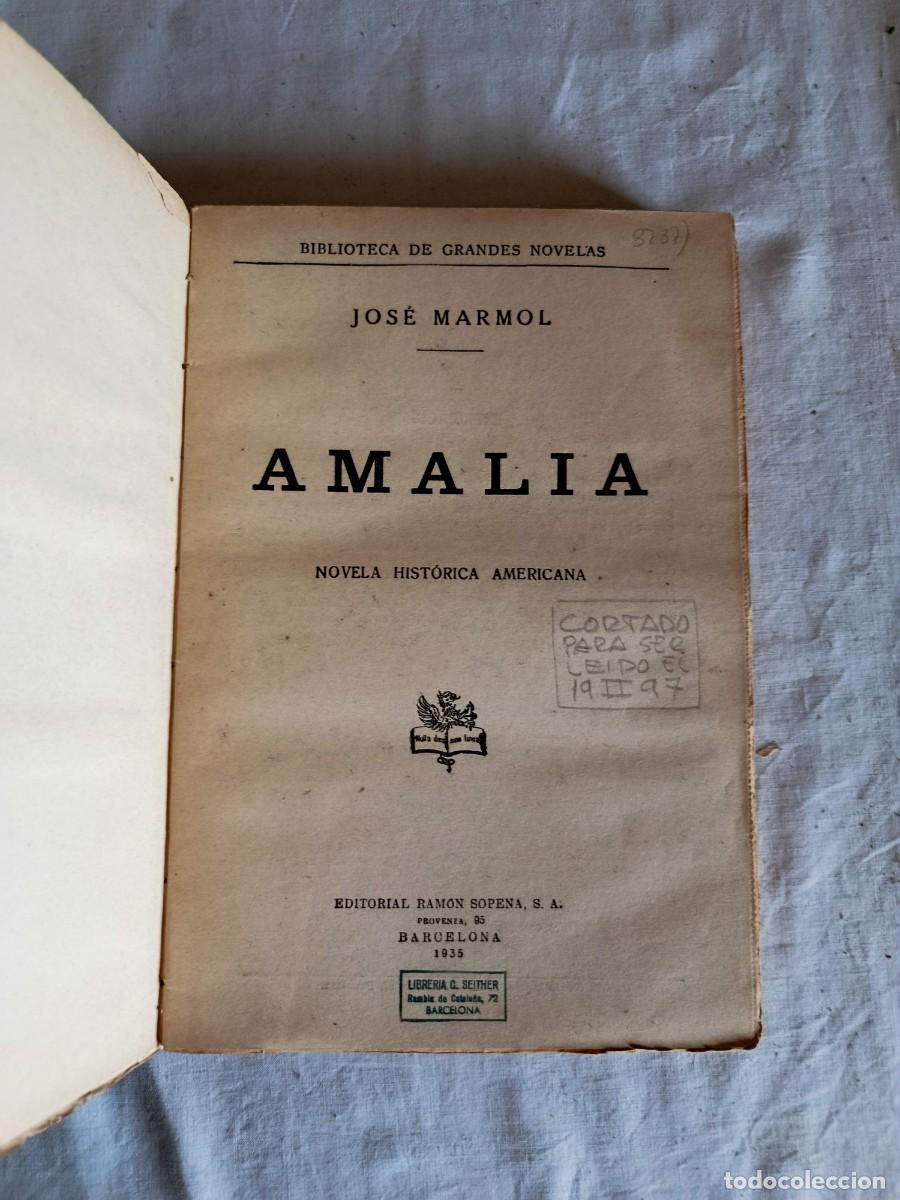 Libros antiguos: Amalia jose marmol 1935 - Foto 3