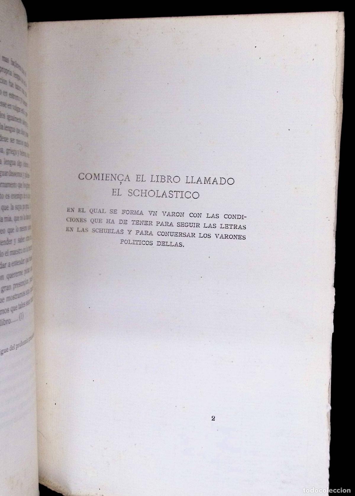 Libros antiguos: EL SCHOLASTICO. - VILLALON, Cristobal de. - Foto 3