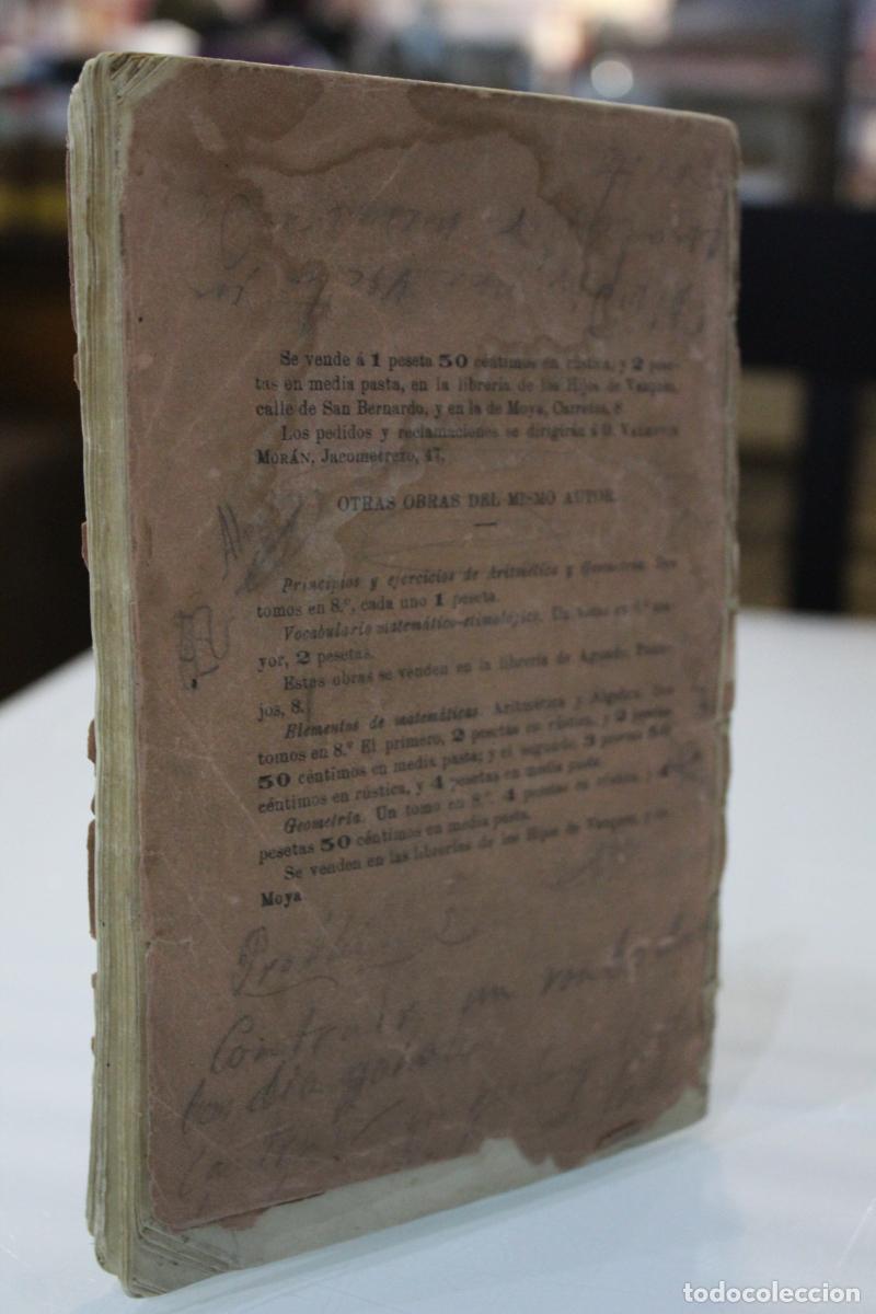 Libros antiguos: Elementos matem&aacute;ticas. Trigonometr&iacute;a. - Picatoste, D. Felipe. - Foto 2